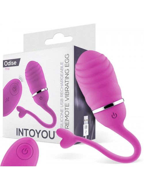 Huevo Vibrador Control Remoto Odise USB Silicona Rosa