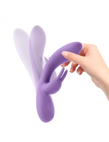 Mauve Vibrador Unibody Silicona Liquida USB Purpura