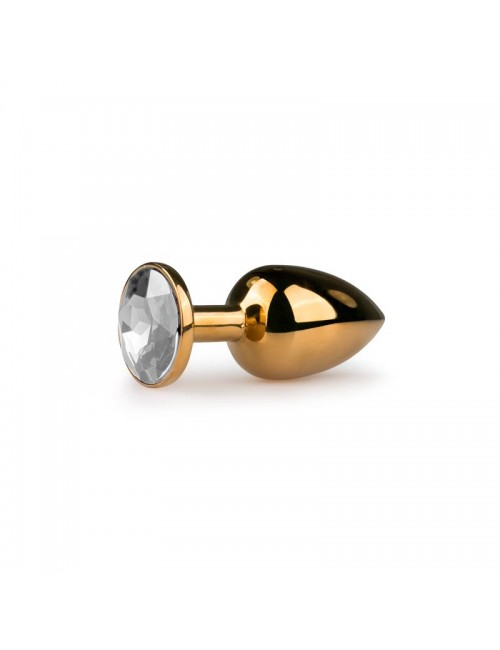 Plug con Cristal Transparente No 1 Dorado