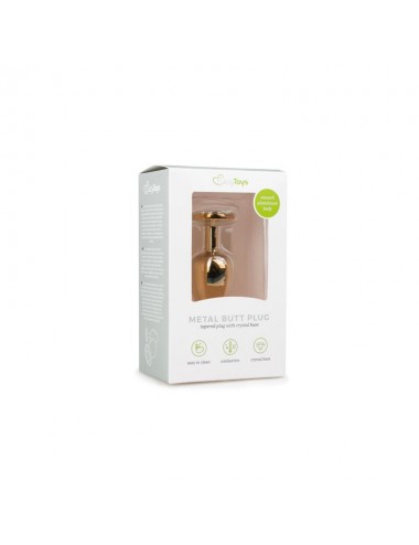 Plug con Cristal Transparente No 1 Dorado