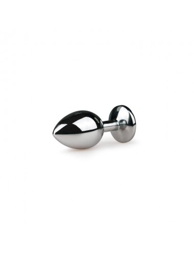 Plug con Cristal Transparente No2 Plateado