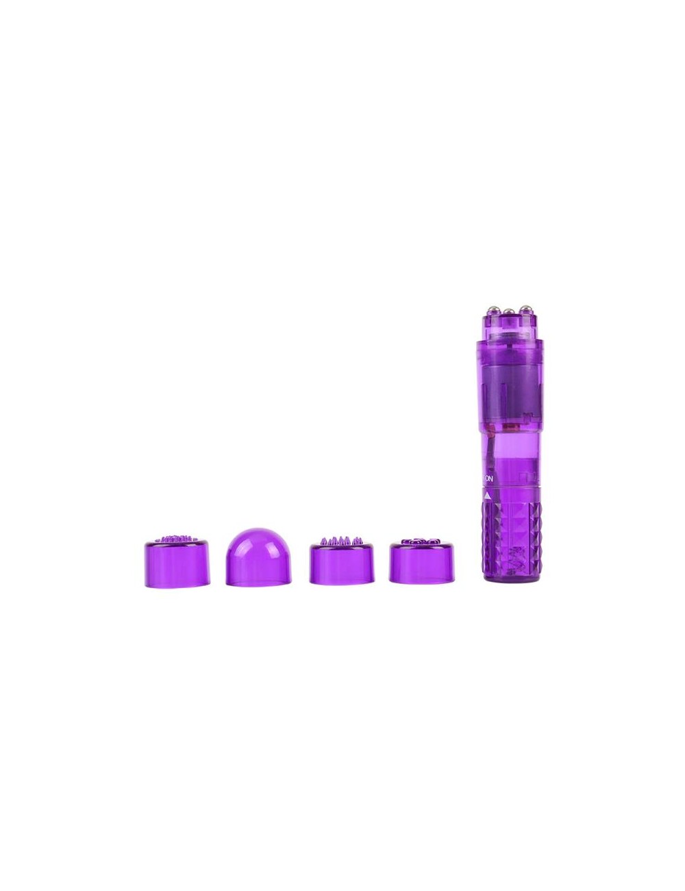 Mini Masajeador 3 Cabezales Purpura