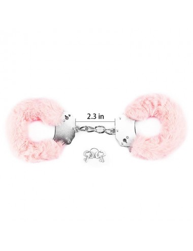 Esposas Metalicas con Pelo Rosa