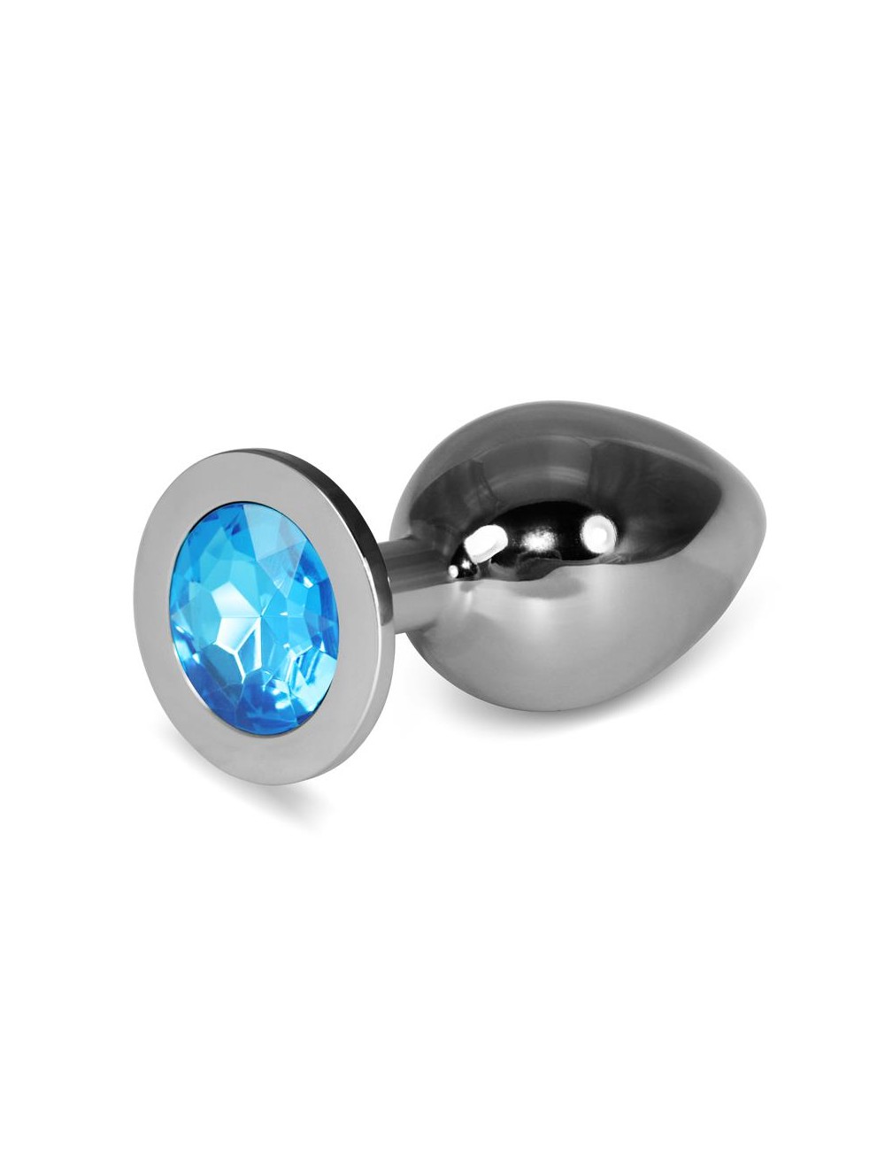 Plug Anal Metal RoseBud Classic con Joya Azul Talla L