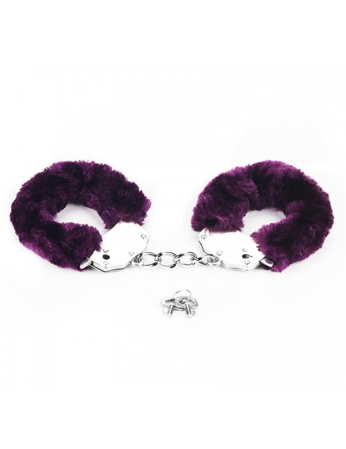 Esposas Metalicas con Pelo Purpura