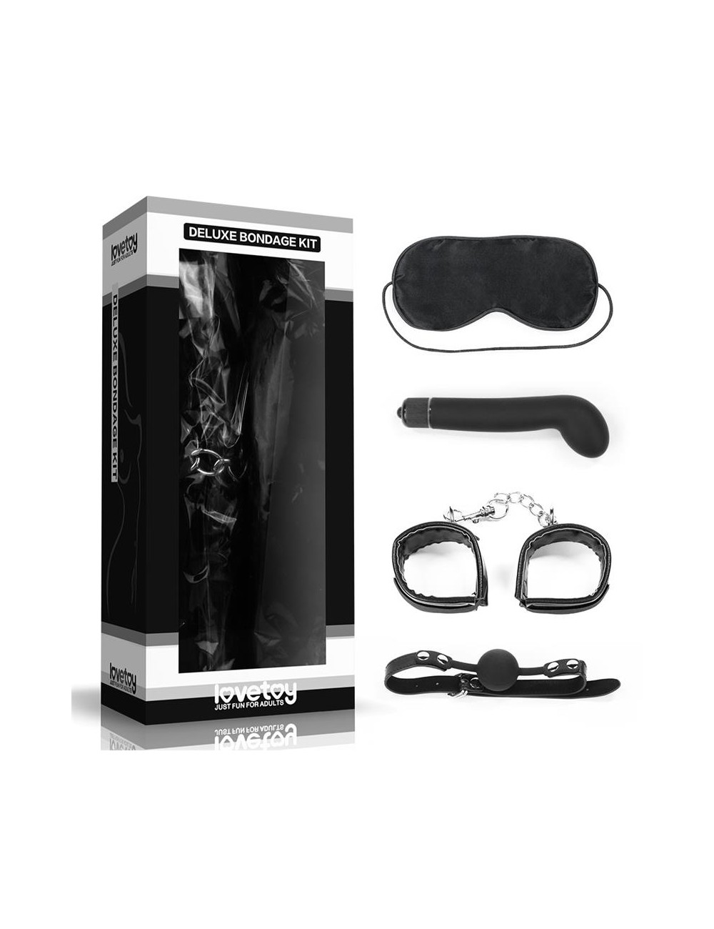 Kit Bondage Deluxe con Vibrador Negro