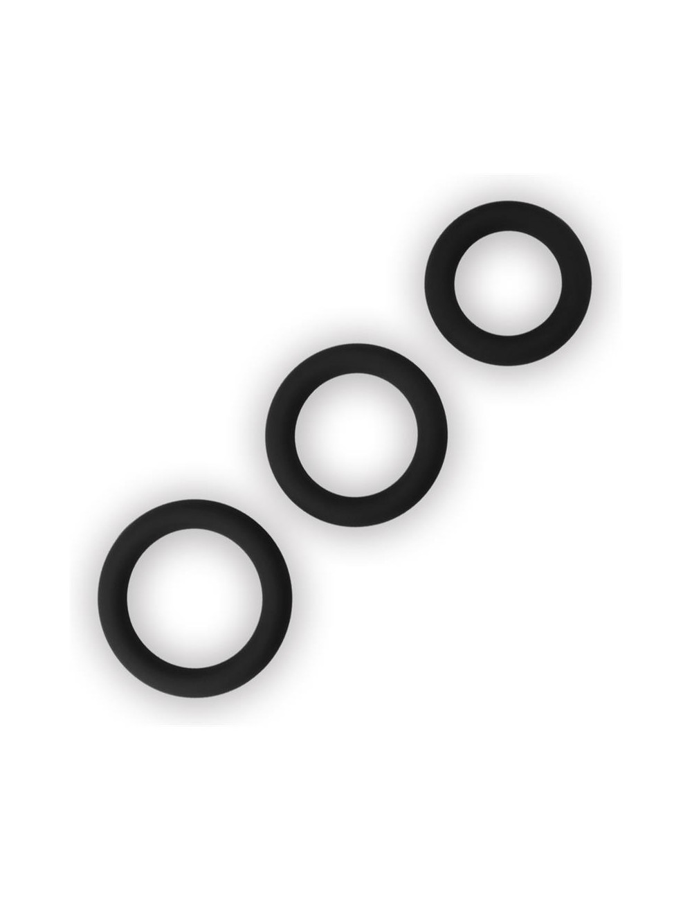 Pack de 3 Anillos para el Pene Power Plus Negro