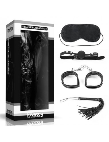 Kit Bondage Deluxe 4 Unidades Negro