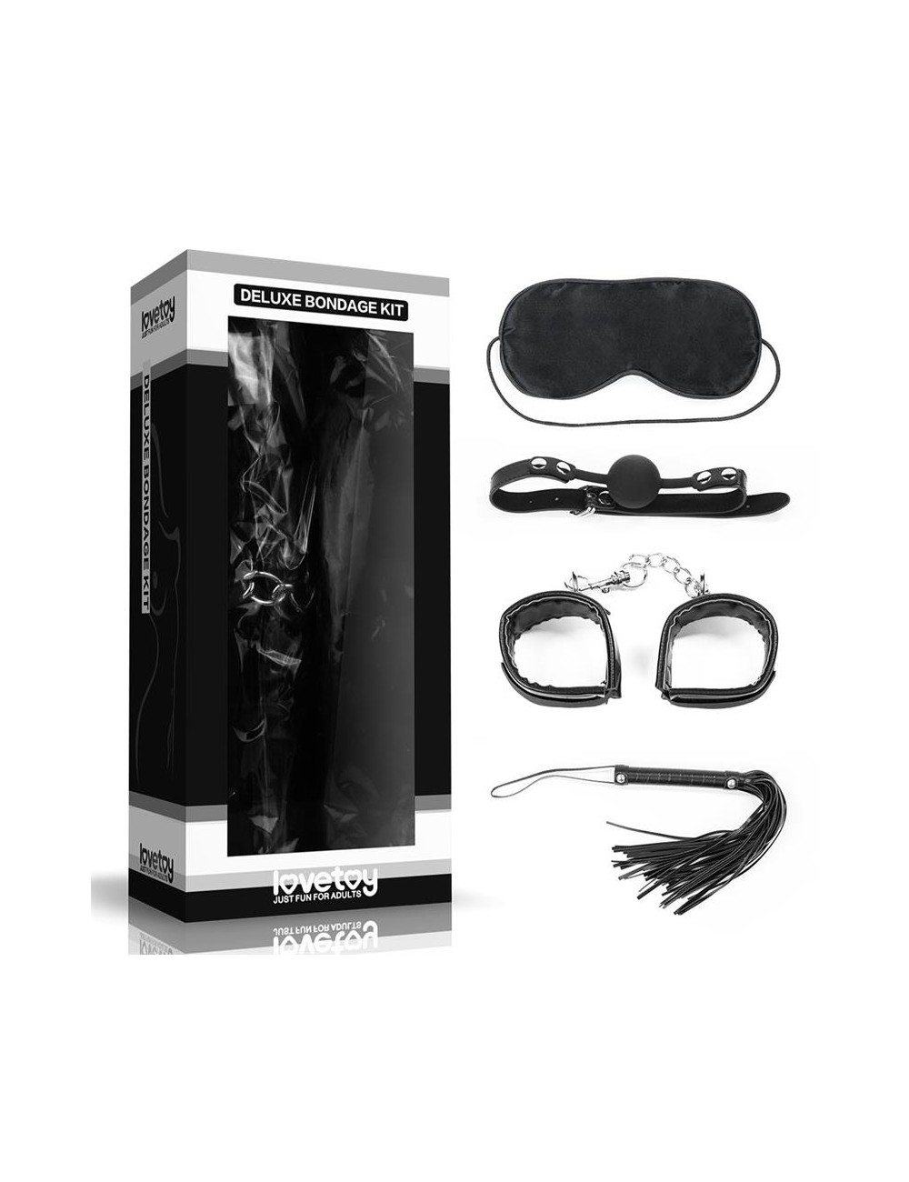 Kit Bondage Deluxe 4 Unidades Negro