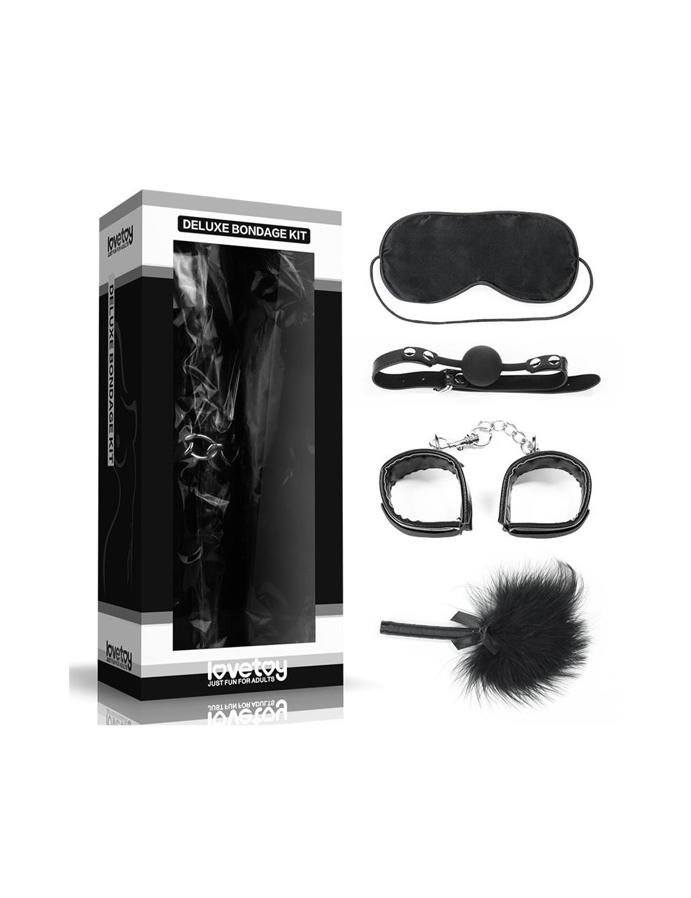 Kit Bondage Deluxe 4 Unidades Negro