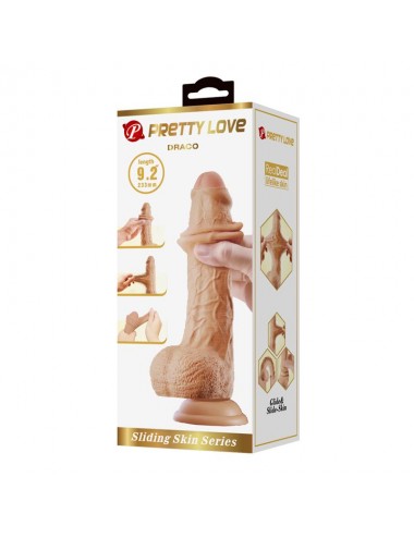 Dildo Realista con Piel Deslizante Retractil 233 cm
