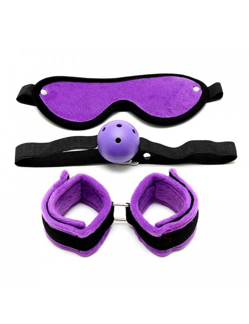 Set de Bondage 3 Piezas Purpura