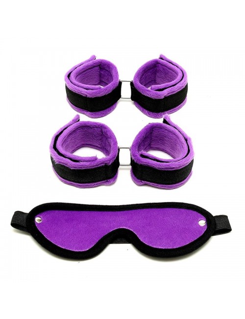 Set de Esposas para Manos y Pies Purpura
