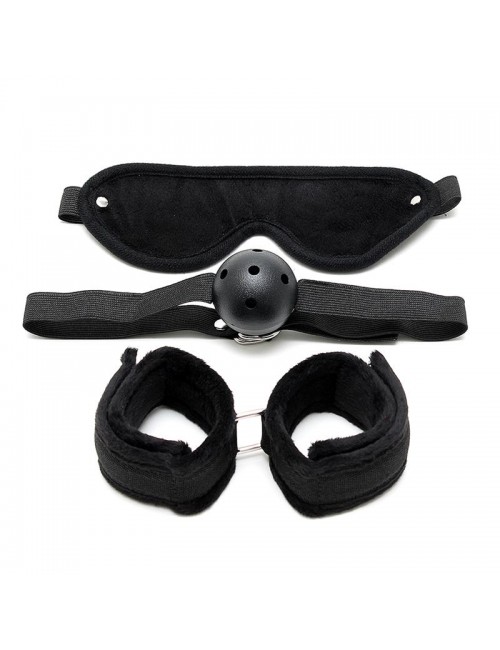 Set de Bondage 3 Piezas Negro