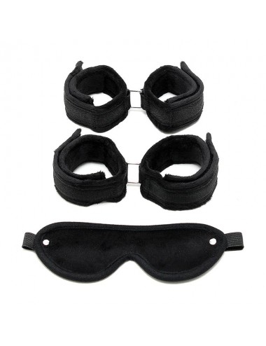Set de Esposas Manos y Pies Negro