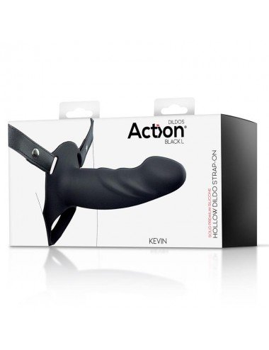 Arnes Strap on con Dildo Hueco Silicona Premium Talla L Negro