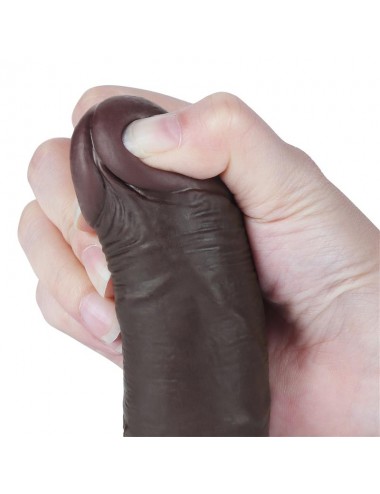 Dildo Dual Layer Piel Deslizante Retractil 75