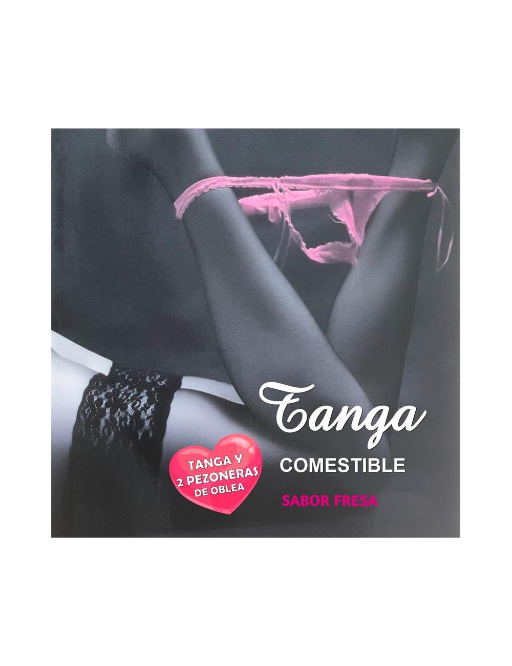 Tanga de Oblea y 2 Pezoneras Sabor Fresa