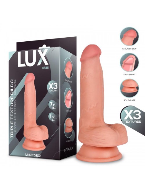 Hans Dildo Triple Densidad con Testiculos 72