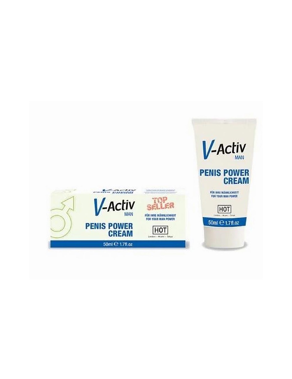 Hot V Activ Penis Power Crema Potenciadora para Hombre 50 ml