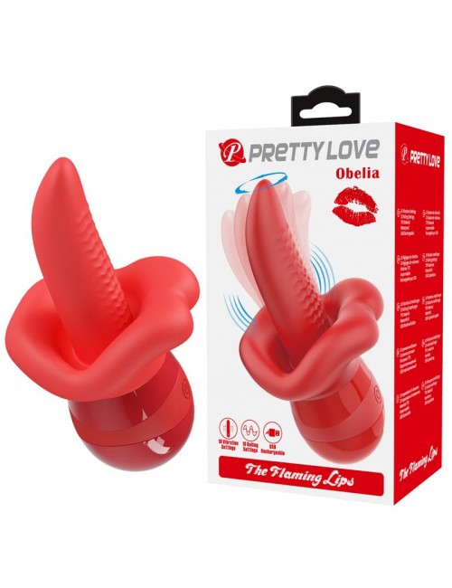 Obelia Estimulador con Vibracion y Movimiento Lengua