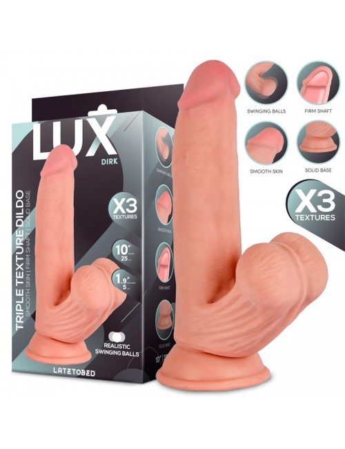 Dirk Dildo Triple Densidad con Testiculos Oscilantes 10
