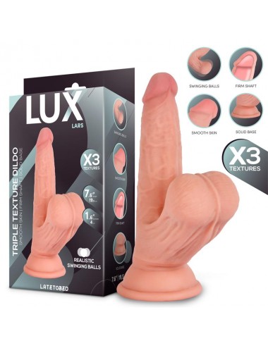 Lars Dildo Triple Densidad con Testiculos Oscilantes 76