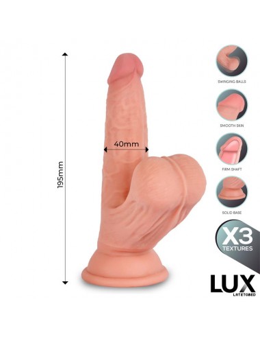 Lars Dildo Triple Densidad con Testiculos Oscilantes 76