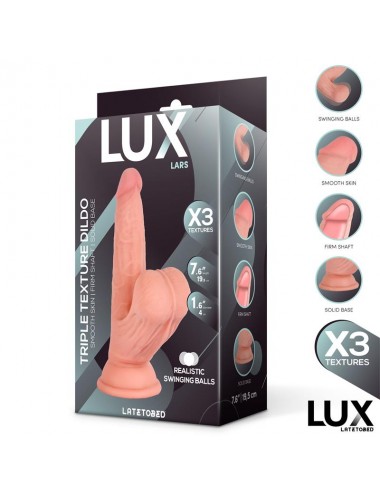 Lars Dildo Triple Densidad con Testiculos Oscilantes 76