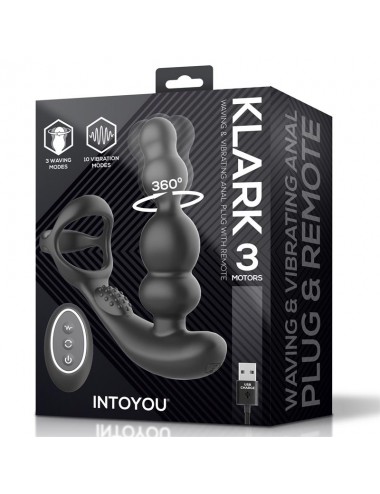 Klark Plug Anal Oscilante con Vibracion y Control Remoto