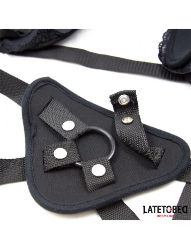 Arnes Strap On Encaje con Anillo Silicona Ajustable
