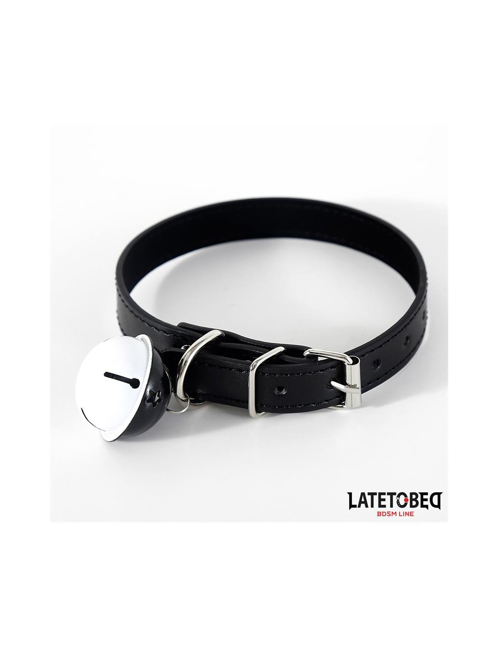 Collar con Cascabel Ajustable Negro