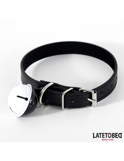 Collar con Cascabel Ajustable Negro