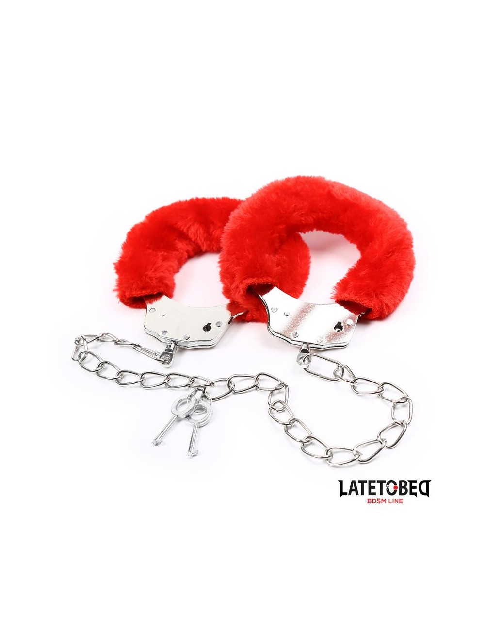 Esposas Pies Peluche Terciopelo Rojo