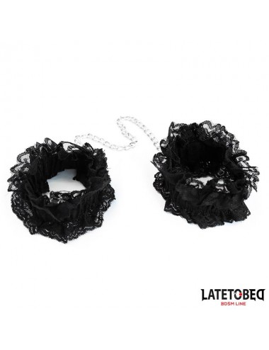 Esposas para Pies de Encaje Elastico Negro