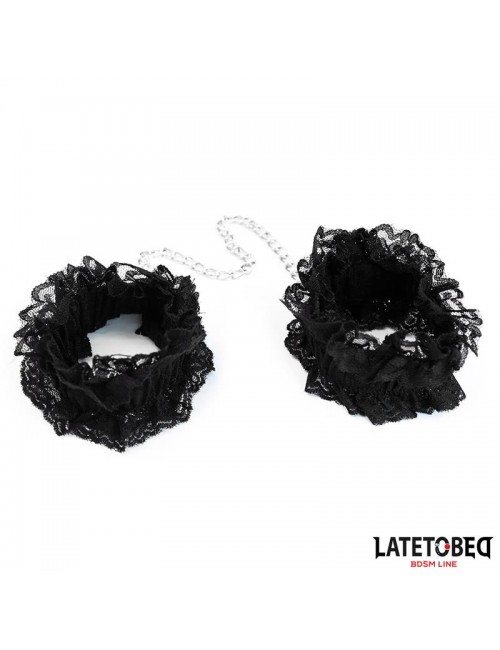 Esposas para Pies de Encaje Elastico Negro