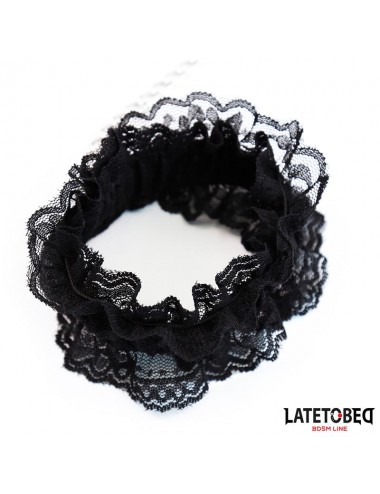 Esposas para Pies de Encaje Elastico Negro