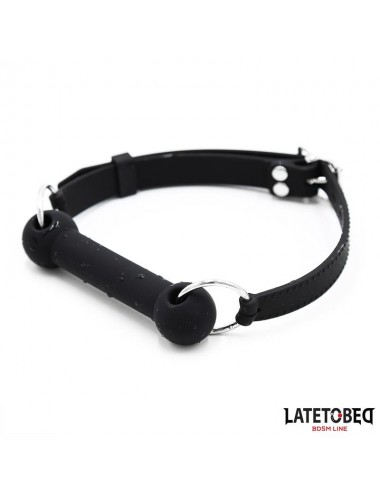 Mordaza Hueso Silicona Negro Ajustable