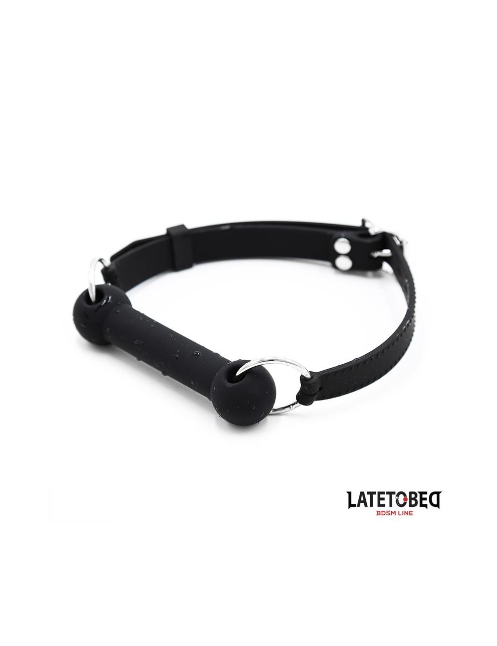 Mordaza Hueso Silicona Negro Ajustable