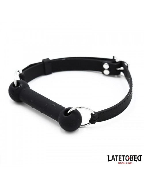 Mordaza Hueso Silicona Negro Ajustable