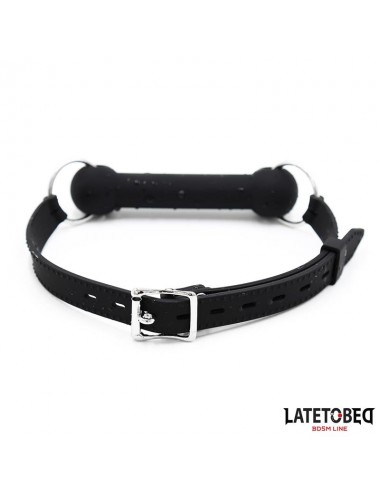 Mordaza Hueso Silicona Negro Ajustable