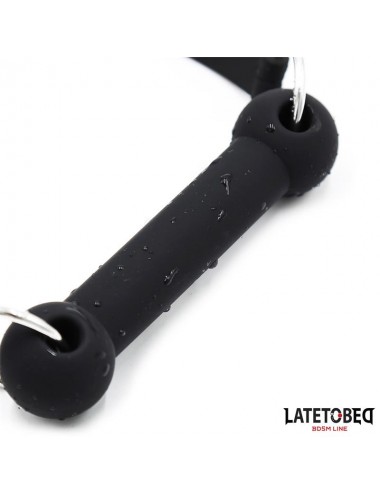 Mordaza Hueso Silicona Negro Ajustable