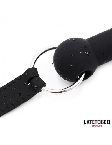 Mordaza Hueso Silicona Negro Ajustable