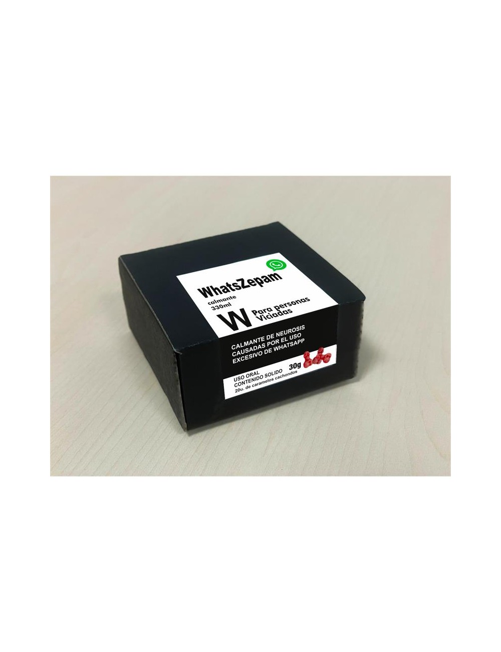 Caja Caramelos Whatszepam 20 und 30gr Cereza