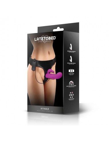 Hymax Arnes con Dildo Vibrador con Conejito y Control Remoto