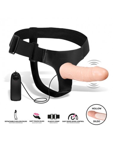 Wobox Arnes con Dildo Hueco Desmontable Vibracion y Control Remoto