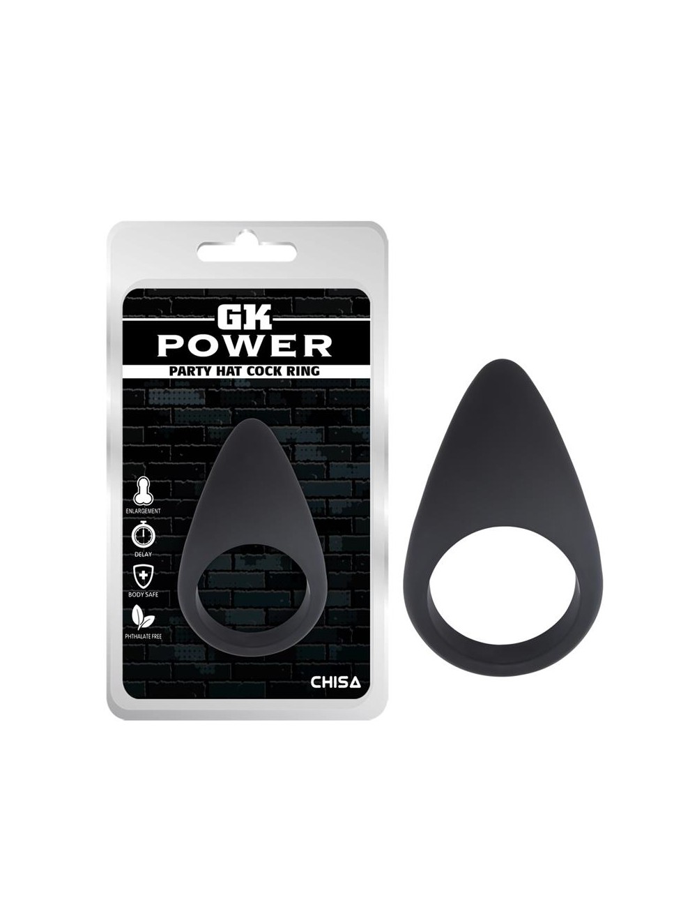 Anillo para el Pene Party Hat Silicona Negro