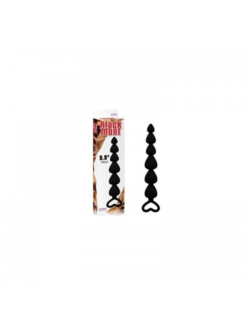 Cadena Anal Lovers 19 cm Beads Silicona Negro
