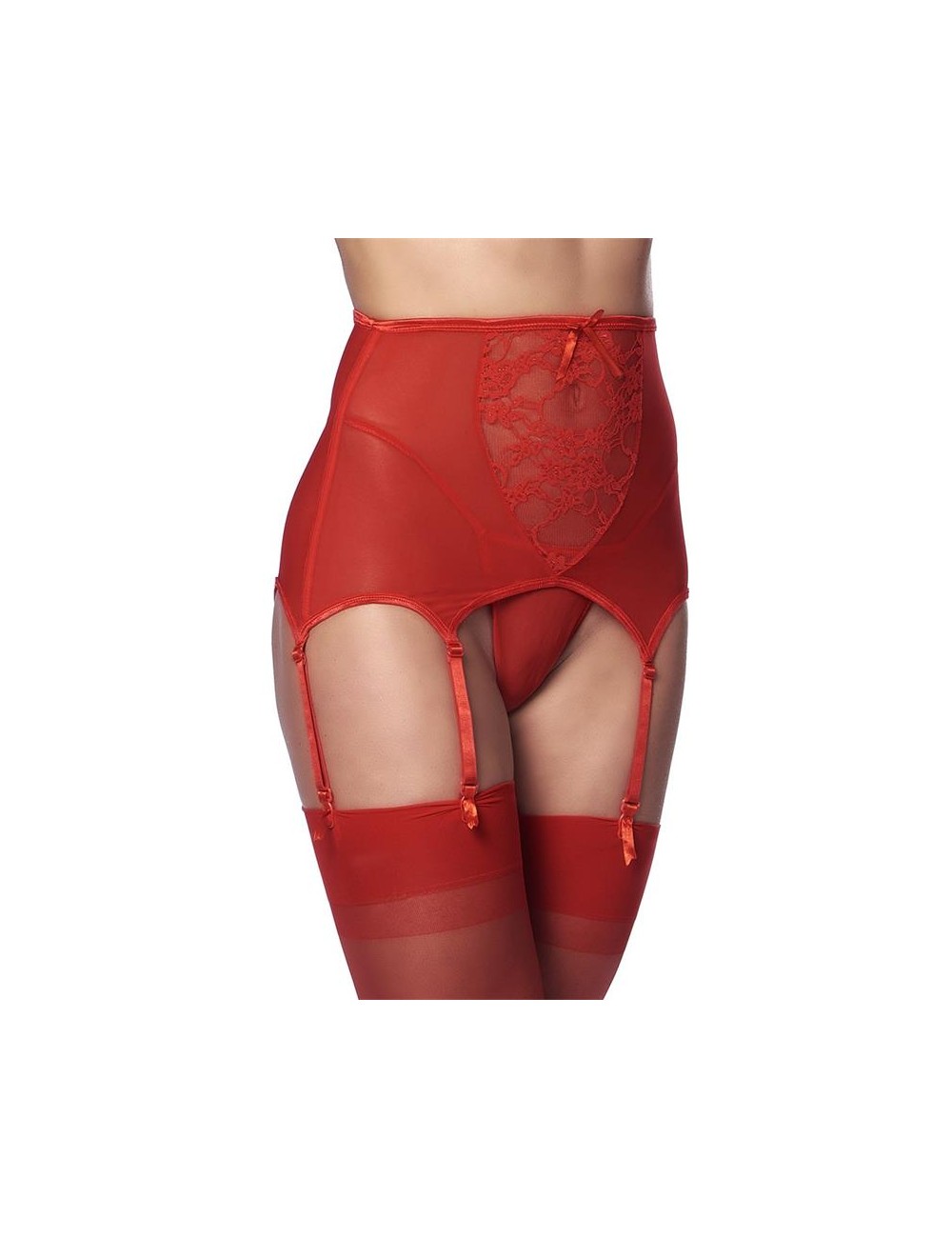 Liguero Ancho con Tanga Rojos