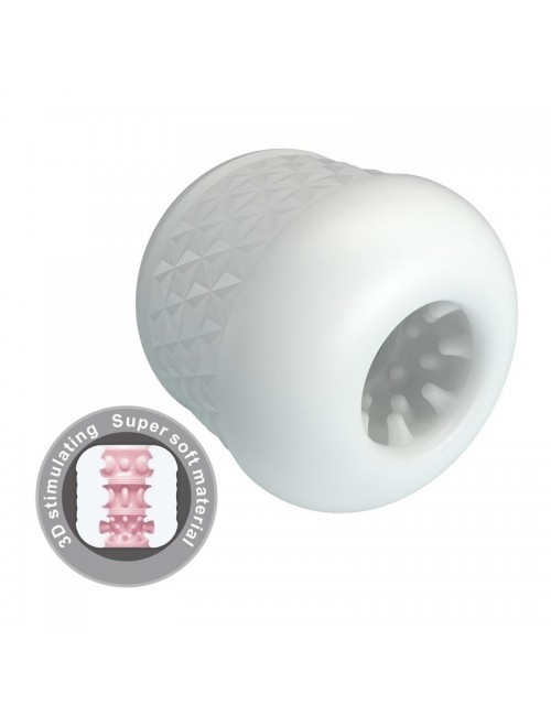 Crystle Masturbador Doble Entrada Blanco